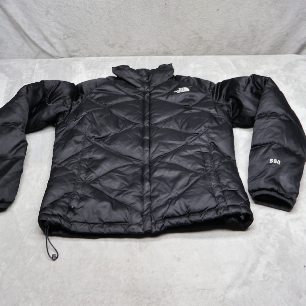 North Face Down Jacket Womens Large Black Insulated Aconcagua 550 Fill Puffer